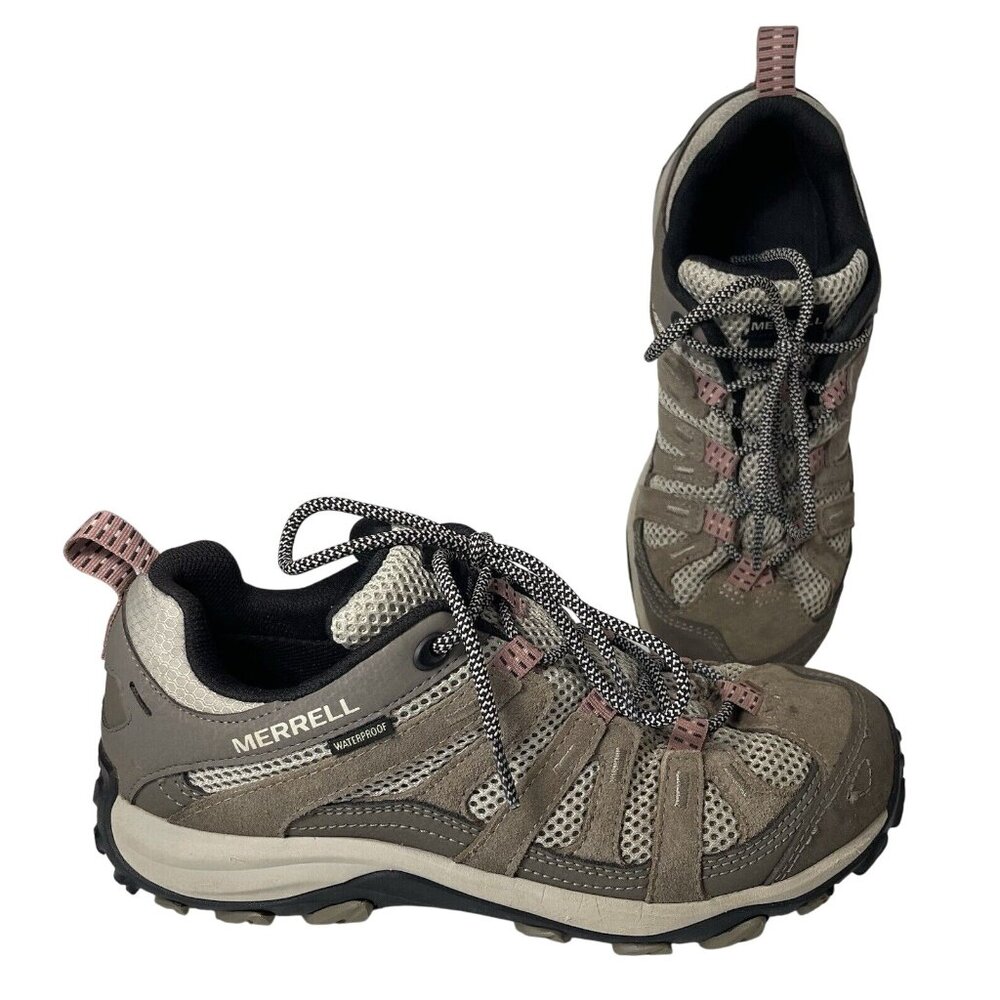 Merrell Women's Taupe and Dusty Pink Hiking Sneakers